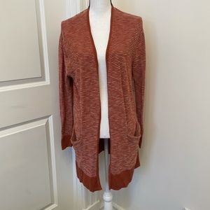 Madewell Striped Cardigan Open Pockets Oversized